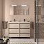 Mueble de baño Attila con patas 6 cajones doble seno natural 120 cm de Salgar